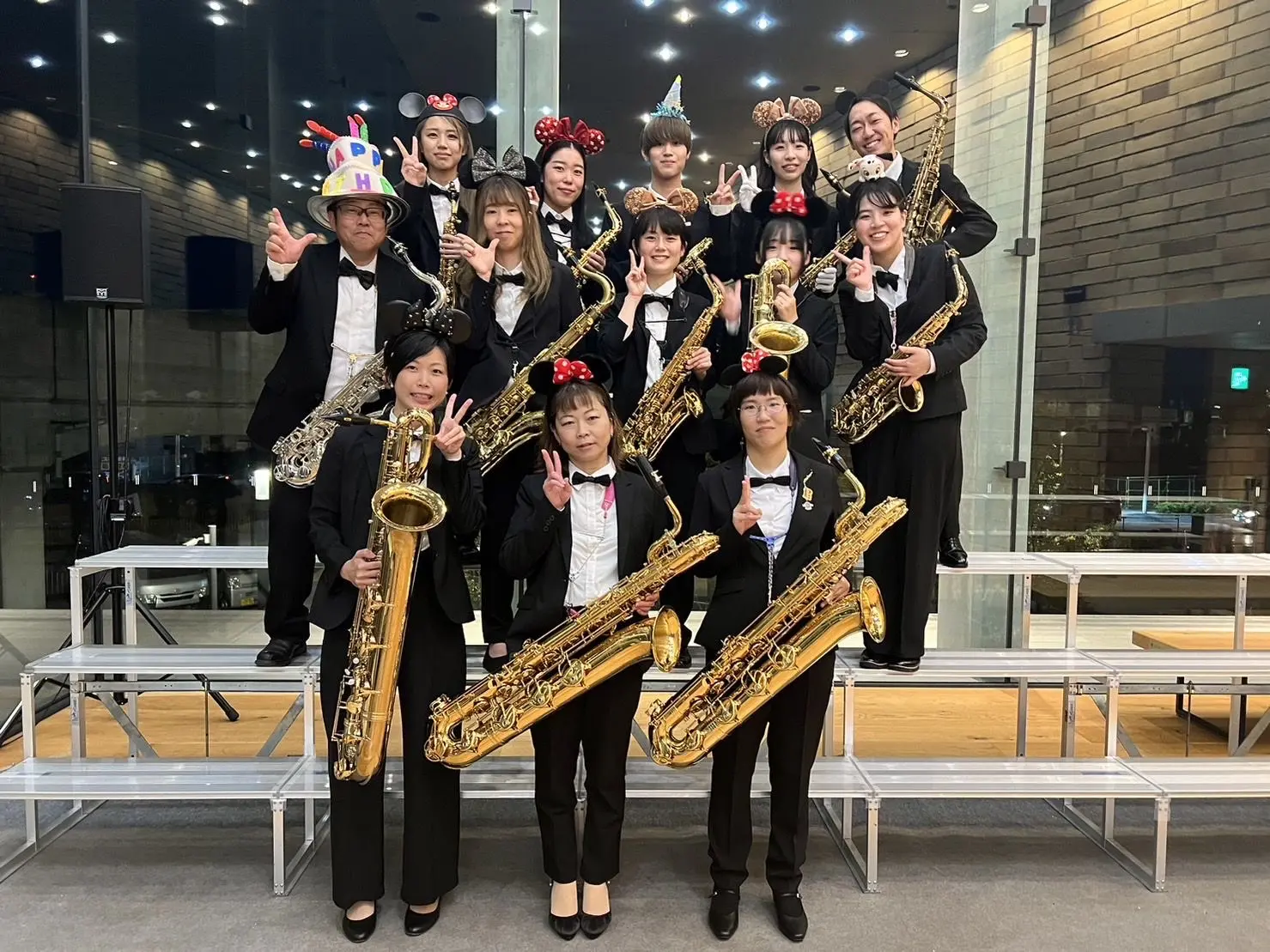 サクソフォンパートのメンバー写真